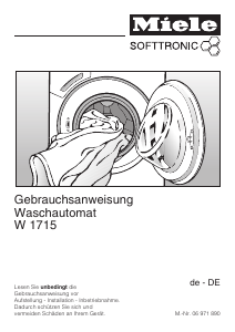 Bedienungsanleitung Miele W 1715 Waschmaschine