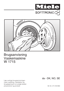 Brugsanvisning Miele W 1715 Vaskemaskine