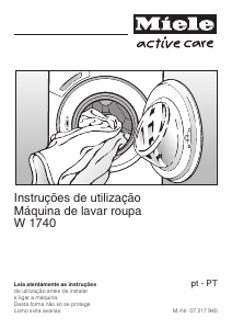 Manual Miele W 1740 Active Care Máquina de lavar roupa
