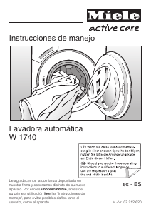 Manual de uso Miele W 1740 Active Care Lavadora