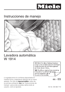 Manual de uso Miele W 1914 Lavadora