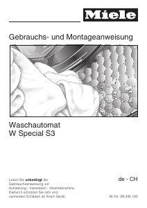 Bedienungsanleitung Miele W 1916 Waschmaschine