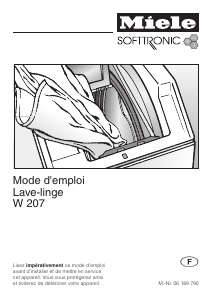 Mode d’emploi Miele W 207 Lave-linge