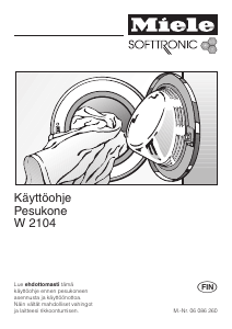 Käyttöohje Miele W 2104 Pesukone