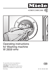 Handleiding Miele W 2659 L WPM Wasmachine