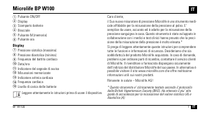 Manuale Microlife BP W100 Misuratore di pressione