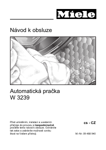 Manuál Miele W 323 Pračka