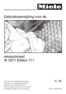 Handleiding Miele W 3371 WCS Edition 111 Wasmachine