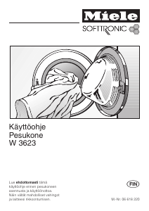 Käyttöohje Miele W 3623 Pesukone