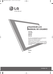 Manual de uso LG 26LF15R Televisor de LCD
