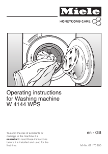 Handleiding Miele W 4144 WPS Wasmachine