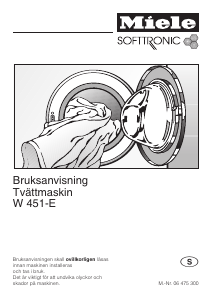 Bruksanvisning Miele W 451-E Tvättmaskin