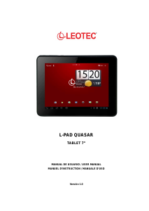 Manuale Leotec LETAB704 L-Pad Quasar Tablet