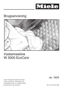 Brugsanvisning Miele W 5000 EcoCare Vaskemaskine