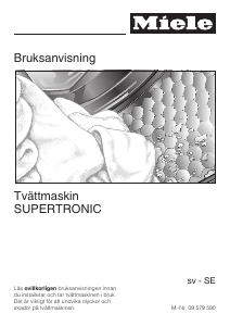 Bruksanvisning Miele W 5000 WPS Supertronic Tvättmaskin