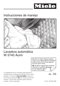 Manual de uso Miele W 5740 Lavadora