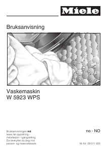Bruksanvisning Miele W 5923 WPS Vaskemaskin