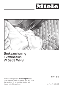 Bruksanvisning Miele W 5963 WPS Tvättmaskin