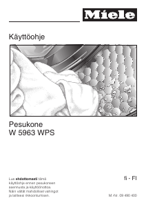 Käyttöohje Miele W 5963 WPS Pesukone