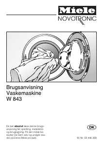 Brugsanvisning Miele W 843 Vaskemaskine