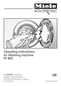 Handleiding Miele W 863 Wasmachine