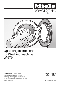Handleiding Miele W 970 Wasmachine