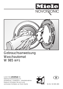 Bedienungsanleitung Miele W 985 Waschmaschine