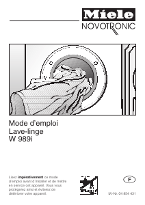 Mode d’emploi Miele W 989i WPS Lave-linge