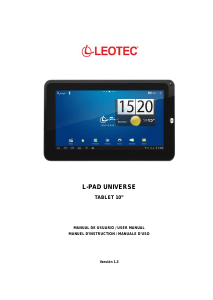 Manuale Leotec LETAB1003 L-Pad Universe Tablet