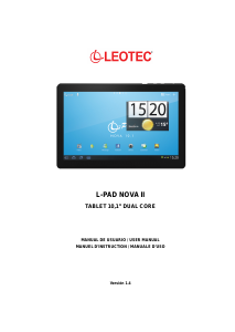 Manual de uso Leotec LETAB1007 L-Pad Nova II Tablet
