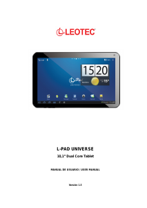 Bruksanvisning Leotec LETAB1011 L-Pad Universe Tablet