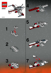 Bruksanvisning Lego set 6967 Star Wars MINI ARC Starfighter