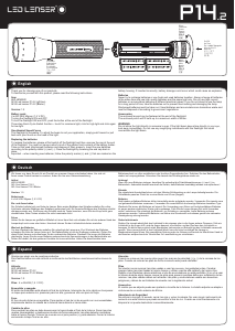 説明書 Led Lenser P14.2 懐中電灯