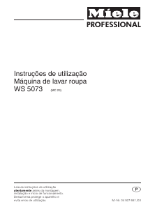 Manual Miele WS 5073 AV Máquina de lavar roupa