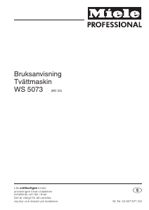 Bruksanvisning Miele WS 5073 AV Tvättmaskin