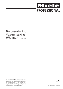 Brugsanvisning Miele WS 5073 LP Vaskemaskine