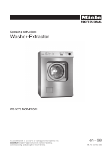 Manual Miele WS 5073 MOP Washing Machine