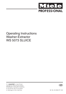 Handleiding Miele WS 5073 SLUICE Wasmachine