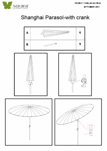 Manual Sorara Shanghai Umbrelă de soare