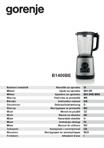 Manual Gorenje B1400BE Blender