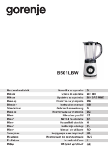 Manual Gorenje B501LBW Blender