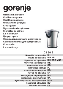 Manual Gorenje CJ90E Citrus Juicer