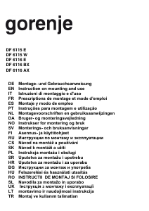 Instrukcja Gorenje DF6116E Okap kuchenny