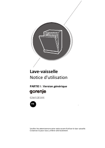 Mode d’emploi Gorenje GS632E10S Lave-vaisselle