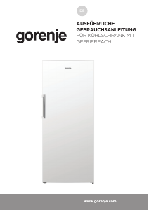 Bedienungsanleitung Gorenje FNC717DAW5 Gefrierschrank