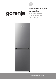 Návod Gorenje NRK418DCS4 Chladnička s mrazničkou