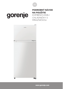 Návod Gorenje RF212EPW4 Chladnička s mrazničkou