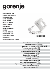 Instrukcja Gorenje M460CDC Mikser ręczny
