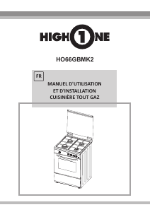 Mode d’emploi High One HO 66 GB MK2 Cuisinière