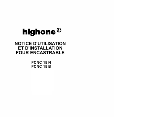 Mode d’emploi High One FCNC 15 B Four